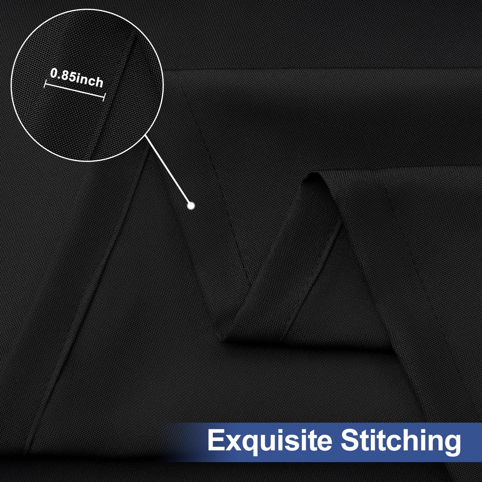 homing Rectangle Table Cloth Cover, Water-Resistant Polyester Elastic Fitted Tablecloth, Fits for 6 Foot Folding Tables, Washable Table Protector for Picnic, Camping, Outdoor (Black, 30" x 72")
