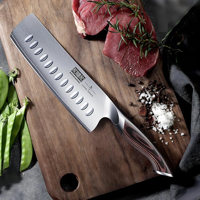 HOSHANHO 7 Inch Nakiri Knife, Ultra Sharp Japanese Kitchen Chef Knife