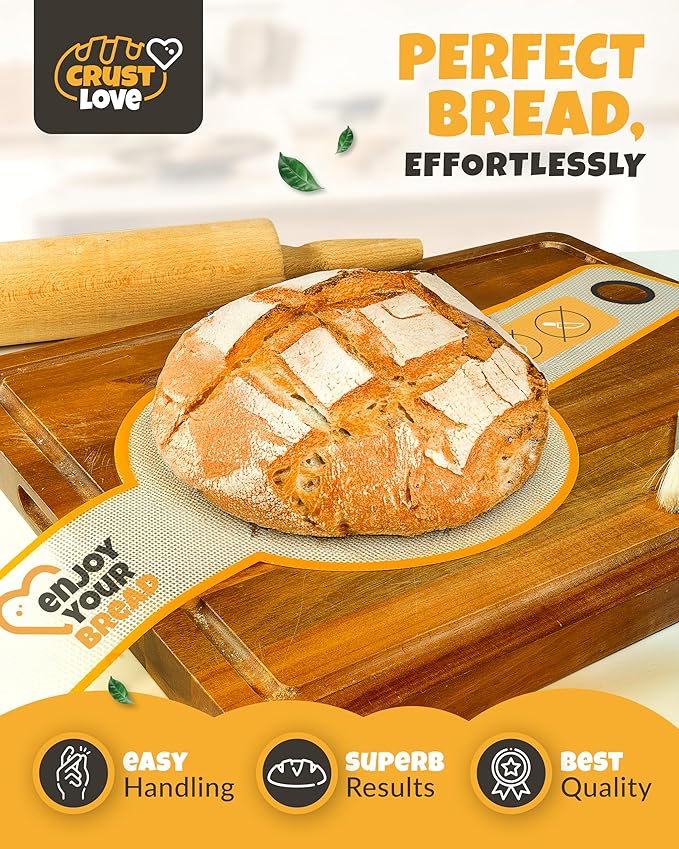 CRUSTLOVE Round Silicone Bread Sling for Easy Bread Lifting from Dutch Oven