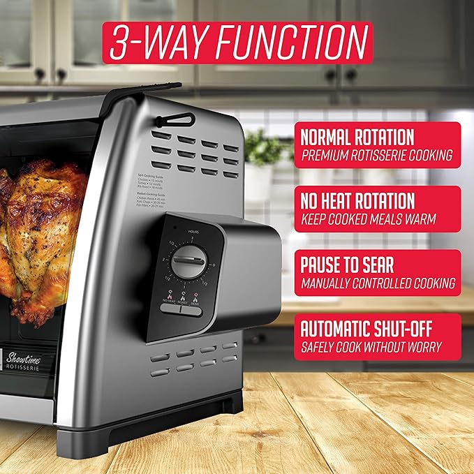 Ronco 5500 Series Countertop Rotisserie Oven, 12-lb Capacity, Stainless