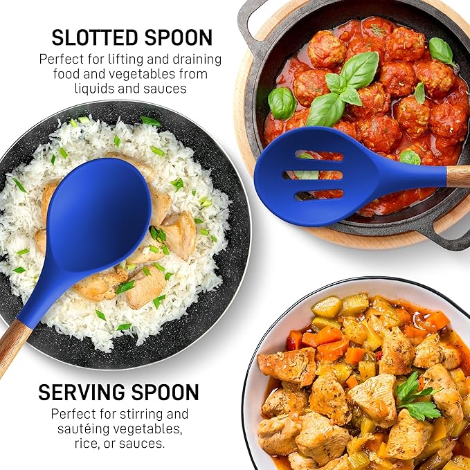 Zulay Kitchen 5 Piece Silicone Utensil Set