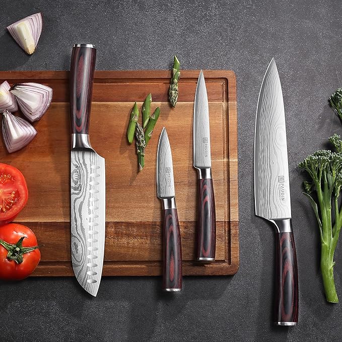 PAUDIN Chef Knife Set, 7 Pieces Kitchen Knife Set, Ultra Sharp Knife Set