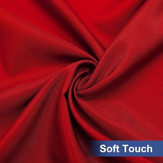 homing Rectangle Table Cloth Cover, Water-Resistant Polyester Elastic Fitted Tablecloth, Fits for 6 Foot Folding Tables, Washable Table Protector for Picnic, Camping, Outdoor (Red, 36" x 72")