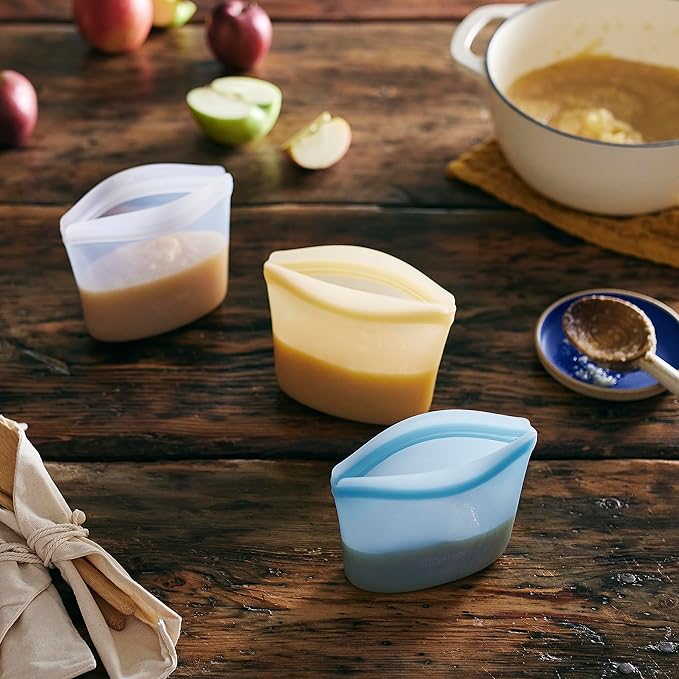 Stasher Premium Reusable Silicone Food Storage Bowl, Deep Ocean, 1-Cup