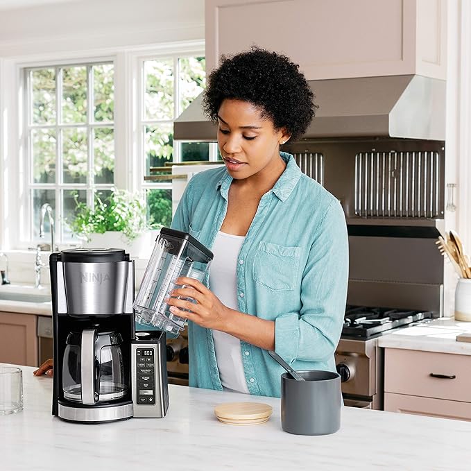 Ninja (Refurbished) 12-Cup Programmable Brewer CE251 Coffee Maker, 60 oz, Black/Stainless Steel (Renewed)