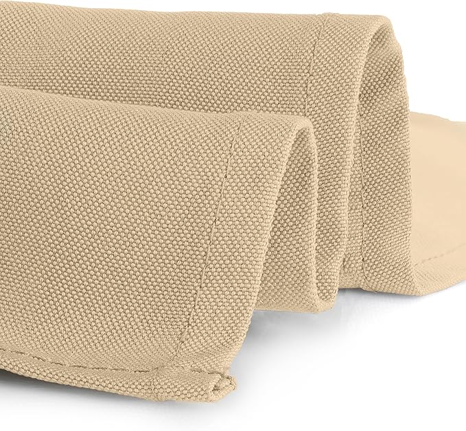 Gee Di Moda Rectangle Tablecloth - 70 x 120 Inch Beige Table Cloth for 6 or 8 Foot Rectangle Tables - Heavy Duty Washable Fabric - for Holiday Party, Dinner, Weddings, Baby Shower & Events