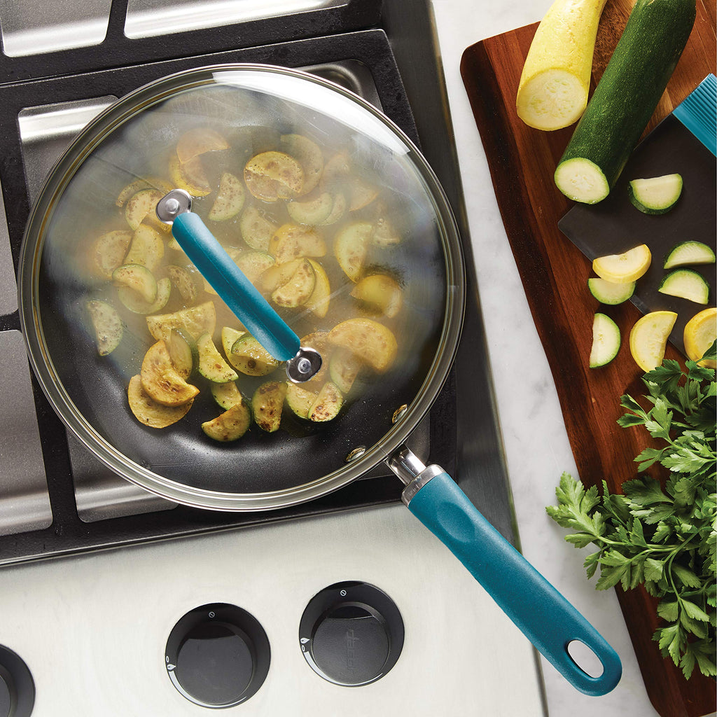Rachael Ray Create Delicious Deep Hard Anodized Nonstick Frying Pan / Fry Pan / Hard Anodized Skillet - 10.25 Inch, Gray