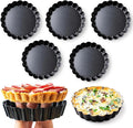 FIDZ PAN 8 Pack Mini Tart Pans 4 Inch with Removable Bottom Round Nonstick Deep Quiche Pan, Heavy Duty Perfect for Baking Fruit Tarts, Quiches & Dessert