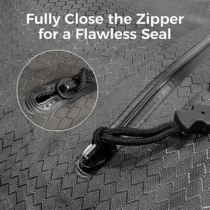 ZPO Travel Vacuum Bags with Pump, IP68 Waterproof Reusable Vacuum Compression Travel Bag with Transparent Window, Reusable Airless Vacuum Kit for Clothes, Backpacks & Suitcases (2 PC+PUMP)