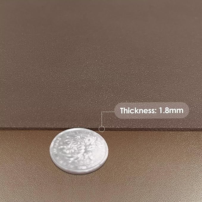 Zinkooat Faux Leather Table Cover,1.8mm Thick,42x90 Inch Table Protector,Table Protector for Dining Room Table,Dining Table Cover,Table Cover Protector.(Mud Color+Champagne Gold,42x90)