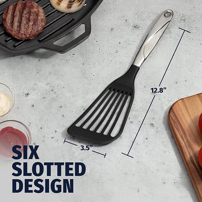 Zulay Kitchen Stainless Steel Fish Turner Spatula