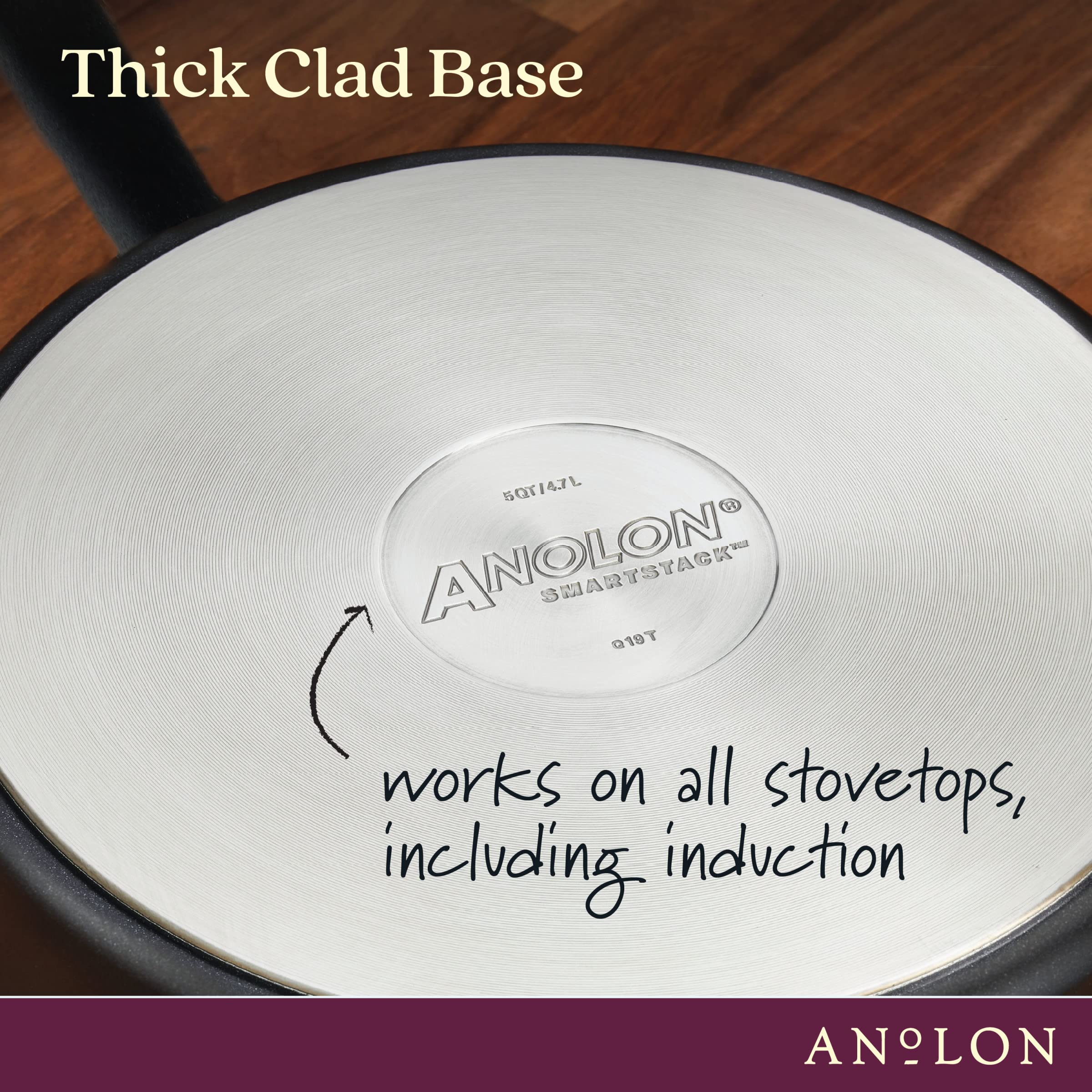 Anolon Smart Stack Hard-Anodized Nonstick Frying Pan Set, 10 & 12-Inch