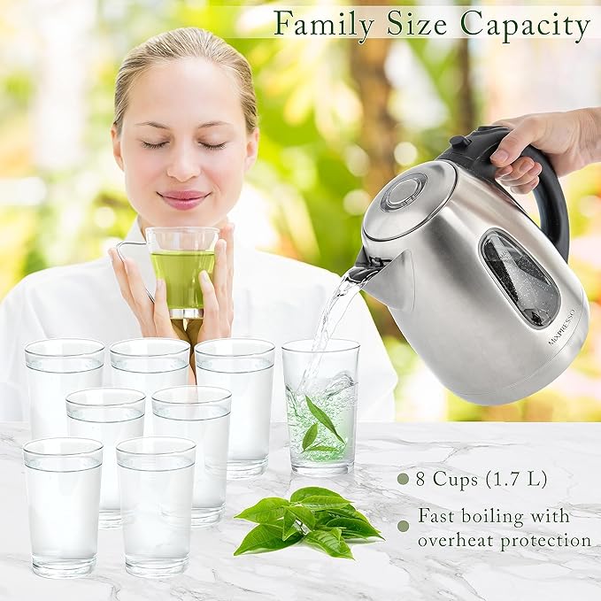 Mixpresso 1.7 Liter Stainless Steel Electric Kettle
