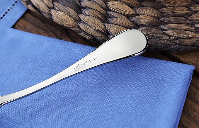 Artaste Rain Dinner Spoon, Silver, 7.5 Inch, Set of 12