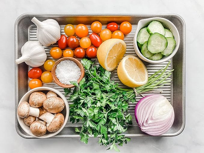 USA Pan Bakeware Nonstick Quarter Sheet Pan, Baking Sheet Aluminized Steel, Pan Measures: 13 x 9.5 x 1 inches