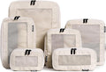 Aerotrunk Compression Packing Cubes for Travel, 6-Pack, Beige