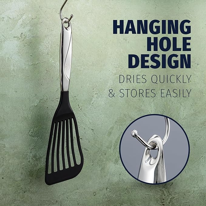 Zulay Kitchen Stainless Steel Fish Turner Spatula