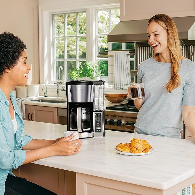 Ninja (Refurbished) 12-Cup Programmable Brewer CE251 Coffee Maker, 60 oz, Black/Stainless Steel (Renewed)