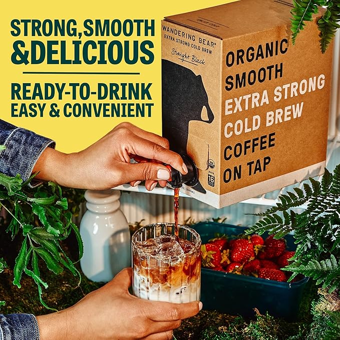Wandering Bear Straight Black Organic Cold Brew Coffee On Tap