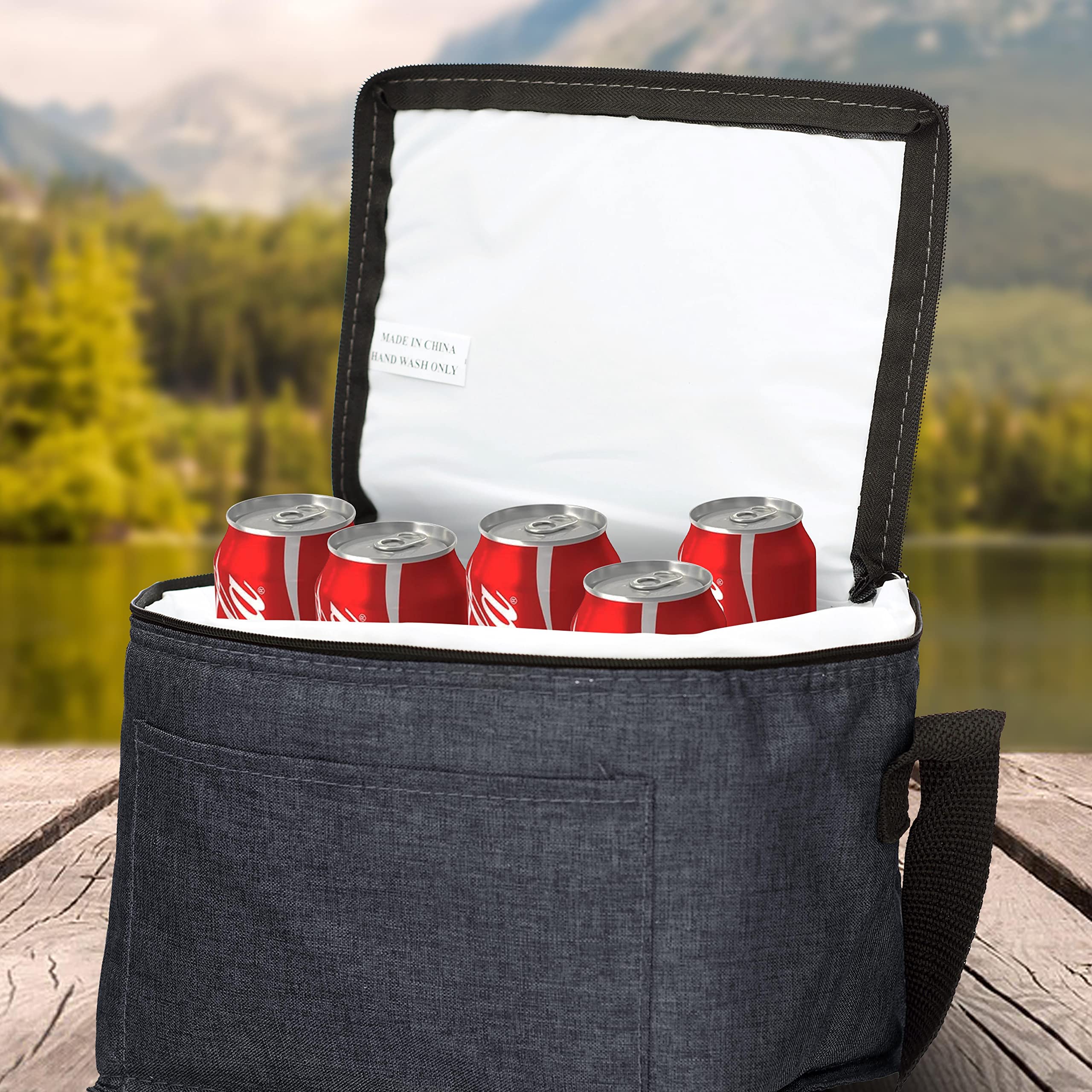 Custom Insulated Cooler Lunch Bag Set of 10/50/100, Personalized Bulk Pack - Perfect for Work, Travel, Outdoor Events - Blue