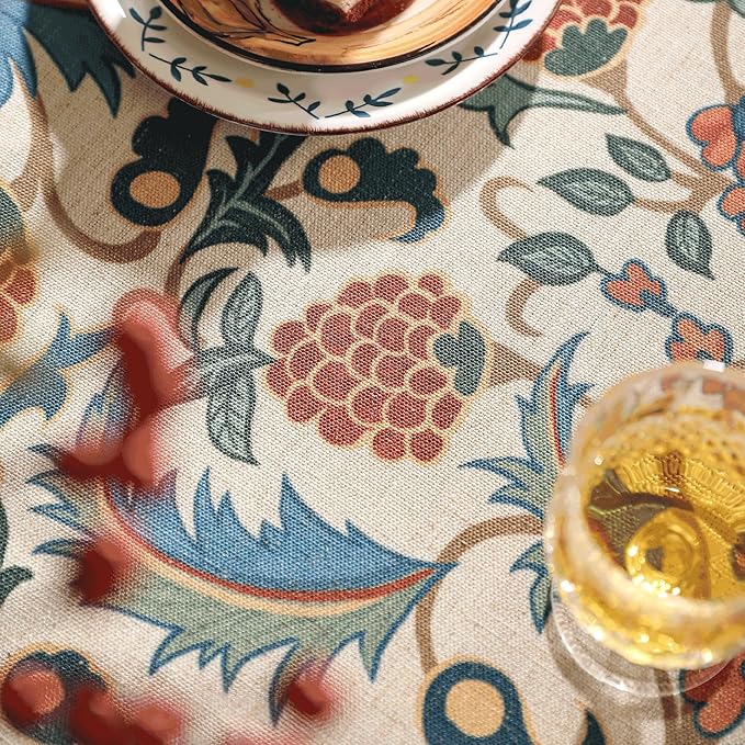 patdrea Elegant French Linen Tablecloth,Rectangular,118"x67"-Puno