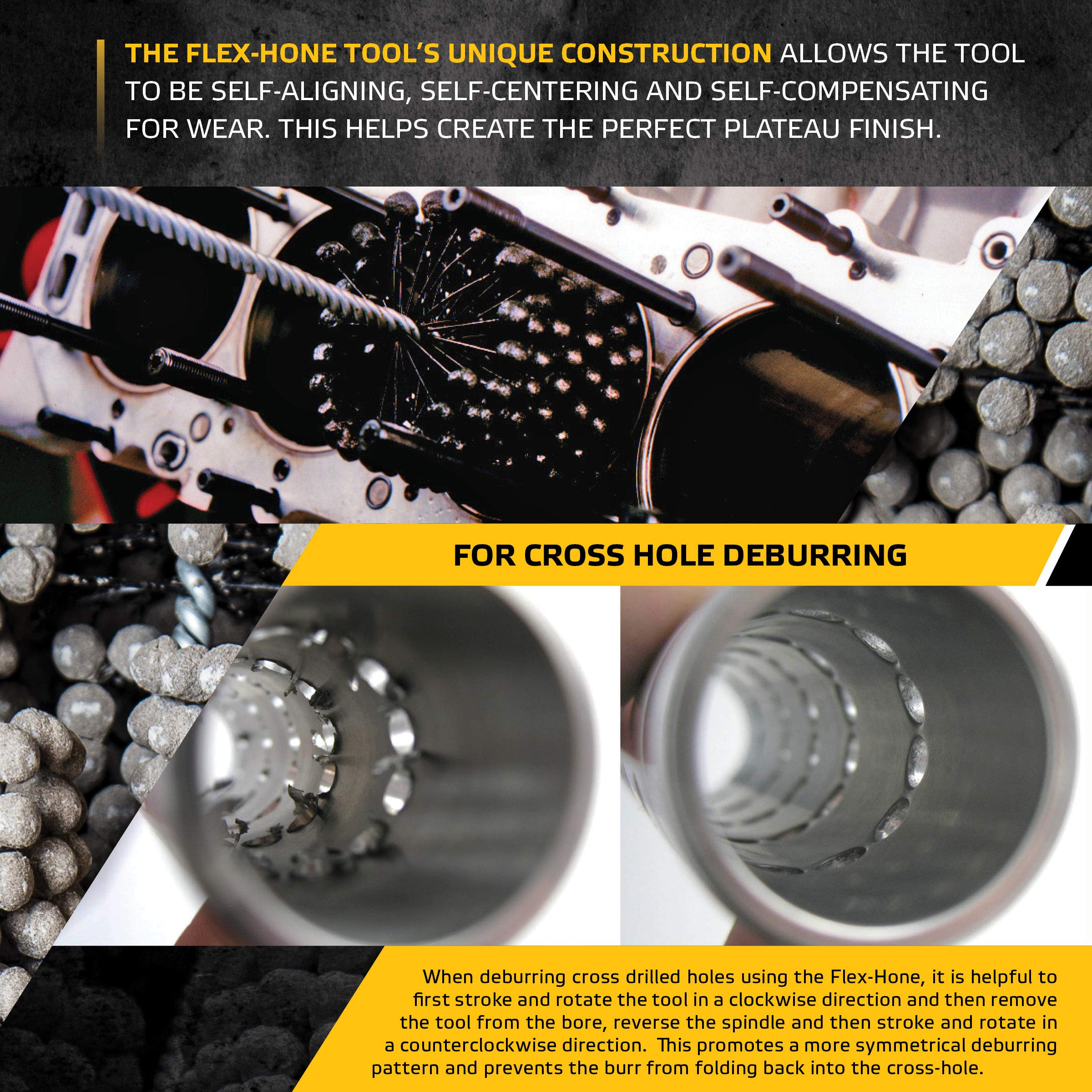 Brush Research BC9M12 FLEX-HONE®, 0.354" (9mm) Diameter, 120 Grit, Silicon Carbide, for Mild Steel, Stainless Steel, Cast Iron and Softer Ferrous Materials