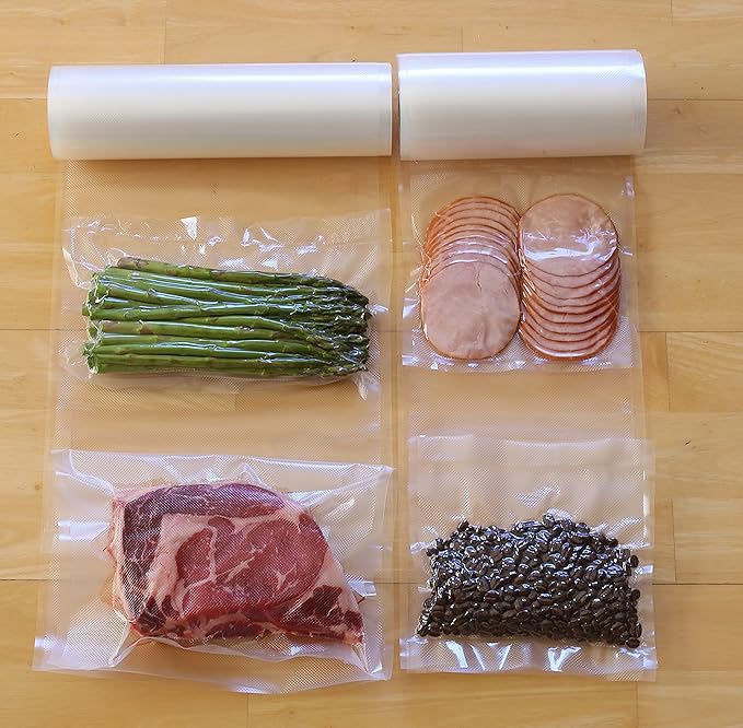 Simple Houseware 11"x50' Vacuum Sealer Bags Sous Vide Roll, BPA Free 2-Pack