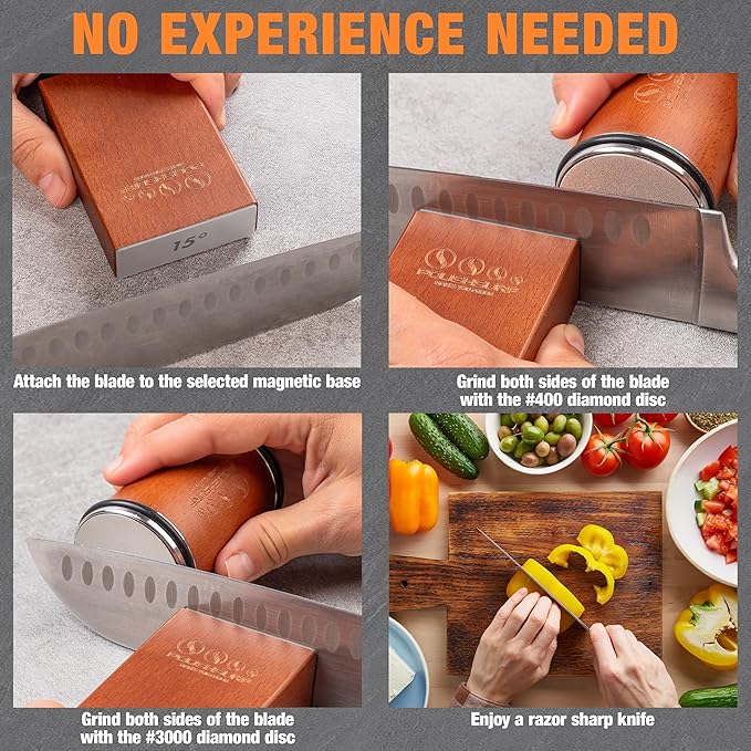 Rolling Knife Sharpener Kit, Blade Sharpening Roller for Kitchen Knives