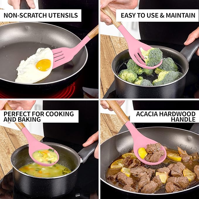 Zulay Kitchen 5 Piece Silicone Utensil Set