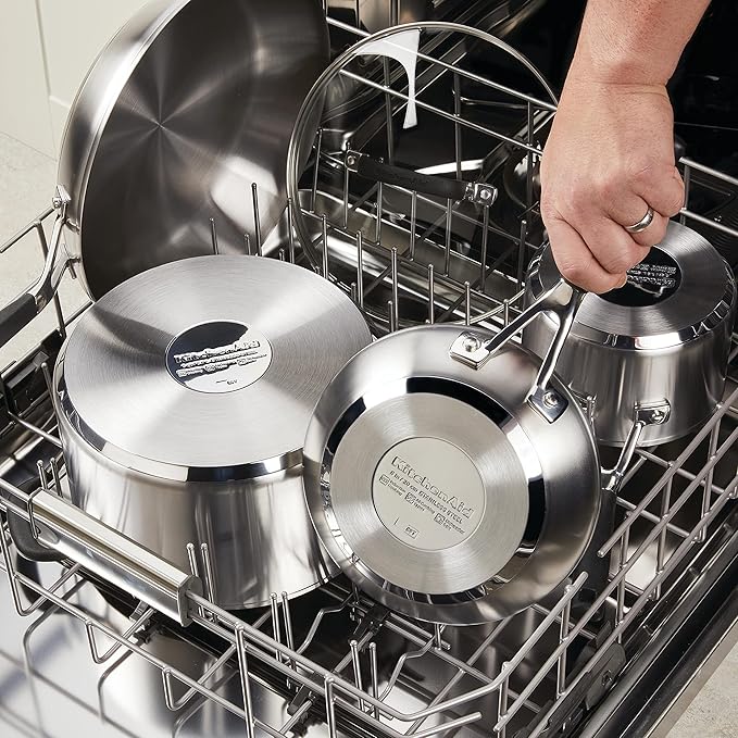 KitchenAid Stainless Steel Stock Pot with Lid, 8-Quart, Induction