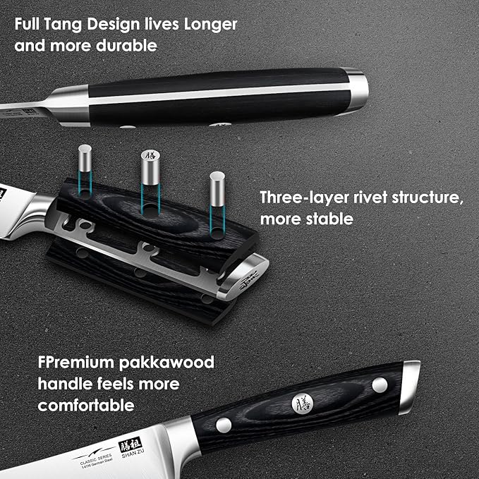 SHAN ZU Fillet Knife 7 Inch- Edge Deboning Fish and Meat Knife