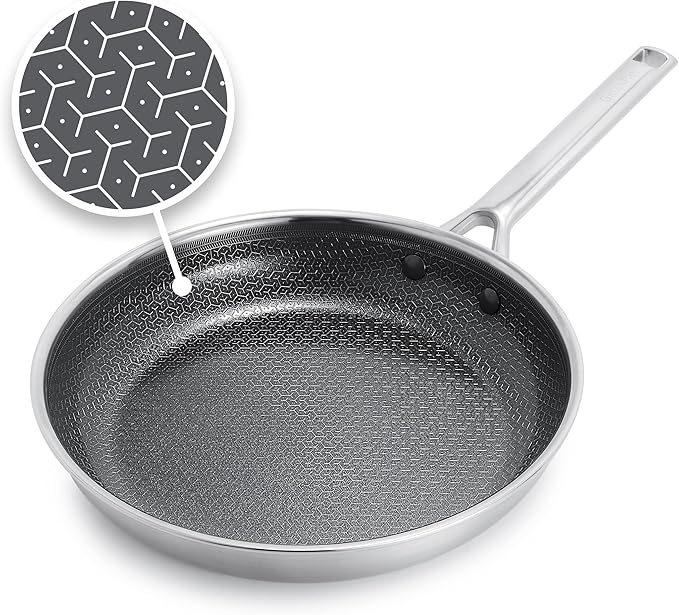GreenPan Hybrid 8" Stainless Steel Frying Pan, Ceramic Nonstick Skillet