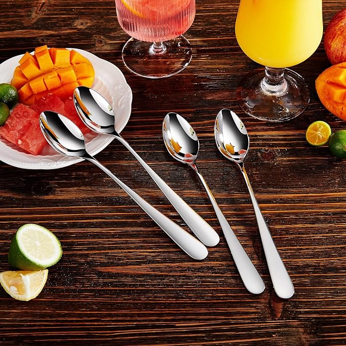 KEAWELL Premium Louise 8-Piece 7.5-Inch 18/10 Iced Tea Spoons (7.5 inch, 8)