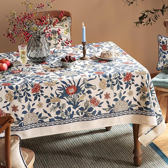 patdrea Vintage French Linen Tablecloth,Square,67"x67"-Ivar A