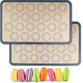 HOOMIL Macaron Silicone Baking Mats, 15 x 10 Inch, 2 Pack, Nonstick