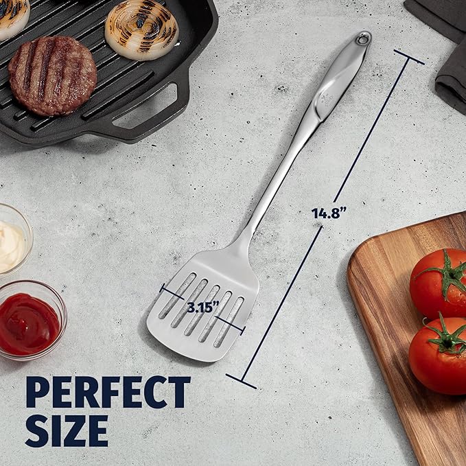 Zulay Kitchen Stainless Steel Slotted Spatula Turner