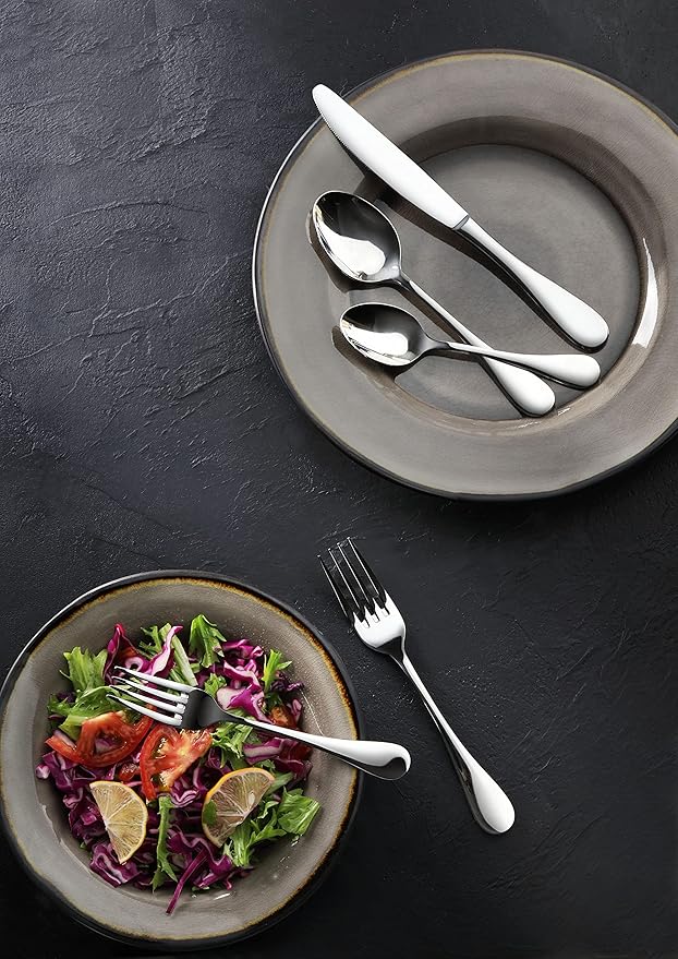 Artaste Rain Dinner Spoon, Silver, 7.5 Inch, Set of 12