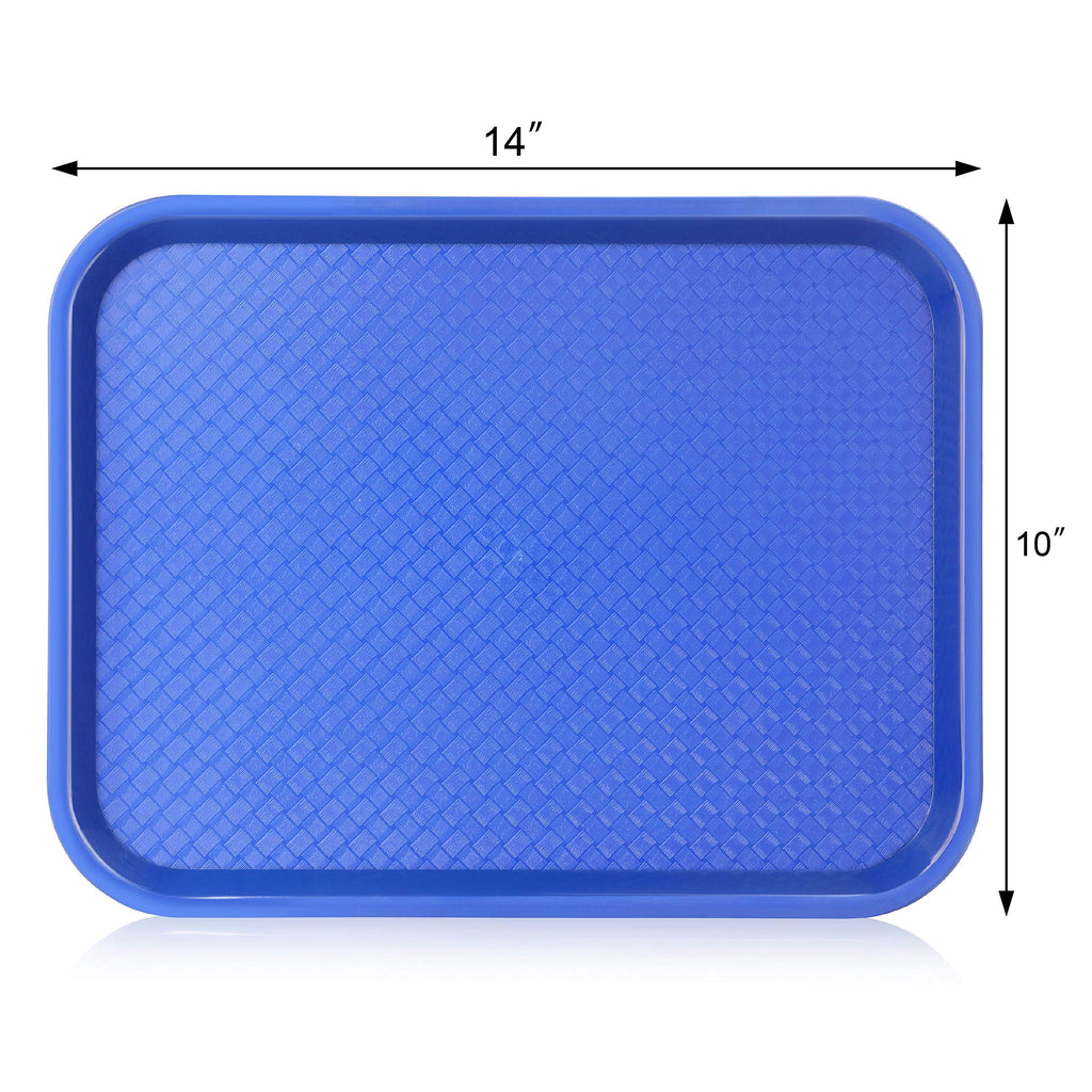 New Star Foodservice Plastic Fast Food Tray, Blue, 10 by 14-Inch