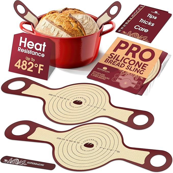 Pro Silicone Bread Sling, 9in Round, Set of 2