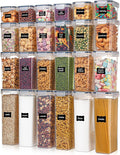 Vtopmart Airtight Food Storage Containers with Lids, 24 pcs, Black