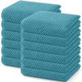 Homaxy 100% Cotton Waffle Weave Kitchen Dish Towels 12-Pack, Black