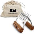 Kitchen Mama Meat Claws, Stainless Steel with Wooden Handle, 1 Pair