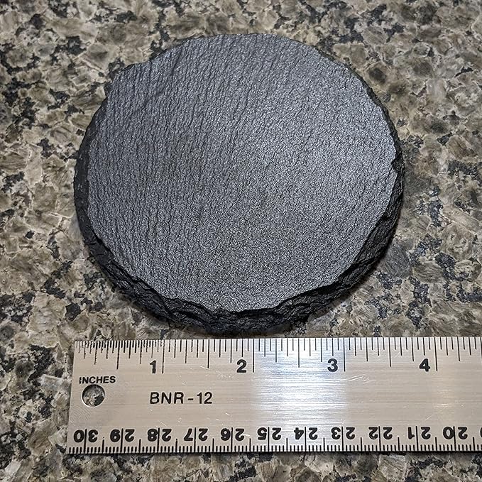 Rustic Flaming Chopper Slate Coasters Set of 6 – Round – Handmade USA