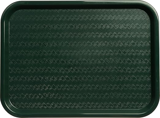 Carlisle FoodService Products Café Cafeteria Tray, Fast Food Tray for Restaurant or Commercial Use, 12" x 16", 24 Count, Forest Green