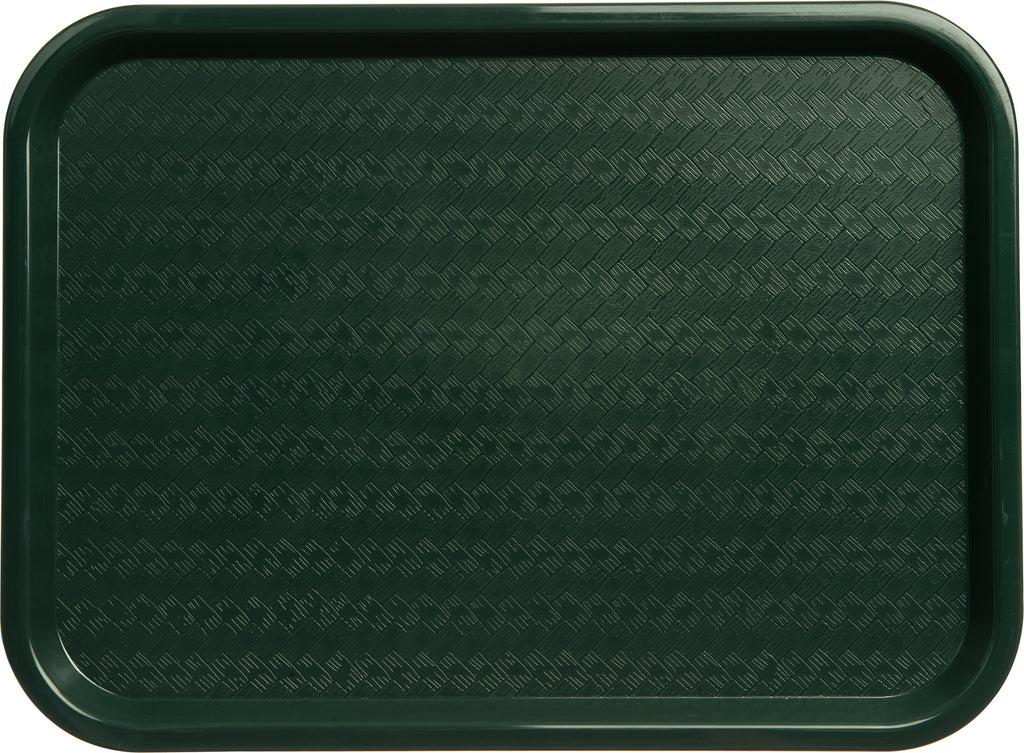 Carlisle FoodService Products Café Cafeteria Tray, Fast Food Tray for Restaurant or Commercial Use, 12" x 16", 24 Count, Forest Green