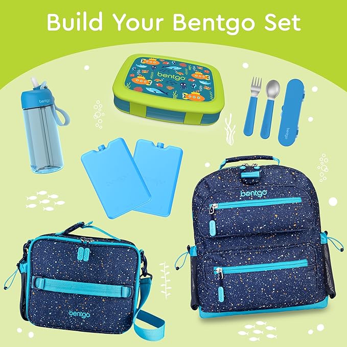 Bentgo Kids Prints Leak-Proof 5-Compartment Bento-Style Kids Lunch Box