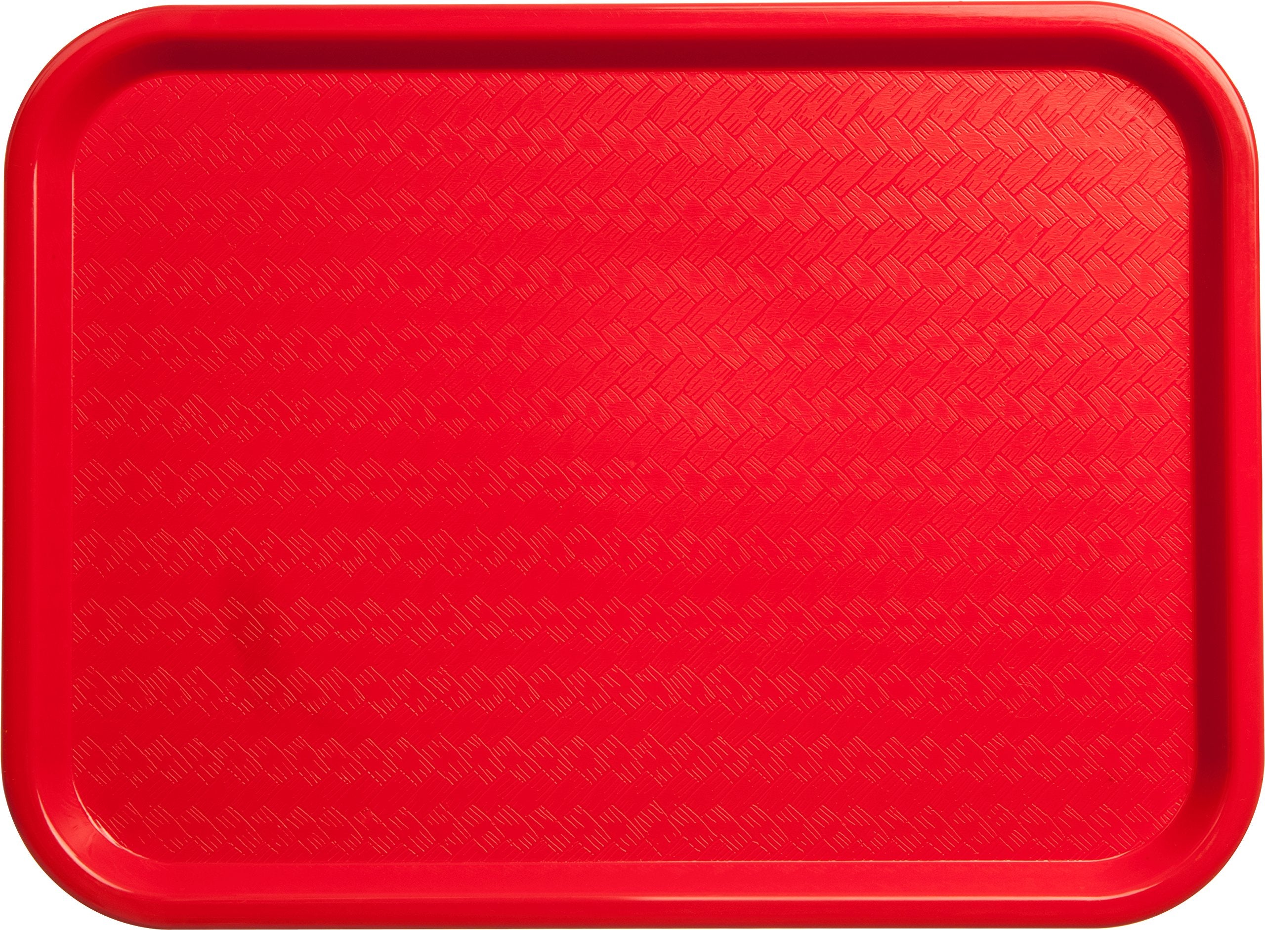 Carlisle FoodService Products Café Cafeteria Tray, Fast Food Tray for Restaurant or Commercial Use, 12" x 16", 1 Count, Red