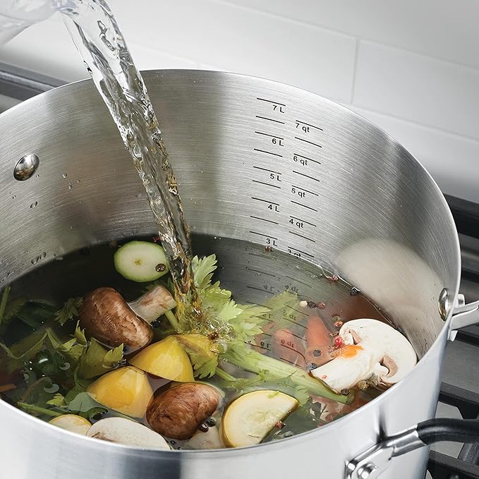 KitchenAid Stainless Steel Stock Pot with Lid, 8-Quart, Induction
