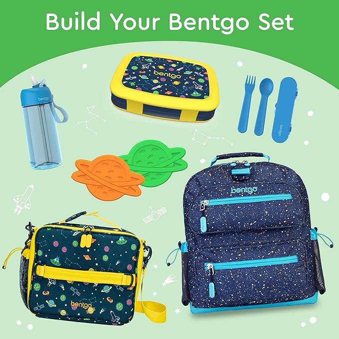Bentgo Kids Prints Leak-Proof 5-Compartment Bento-Style Kids Lunch Box