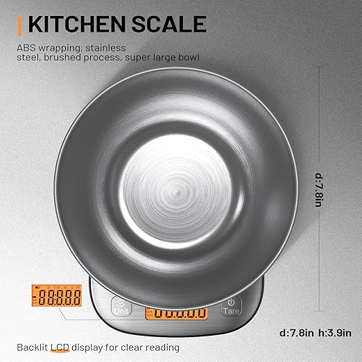 GRAM PRES Food Kitchen Scale Digital Weight Grams and Oz 11lb/0.01oz